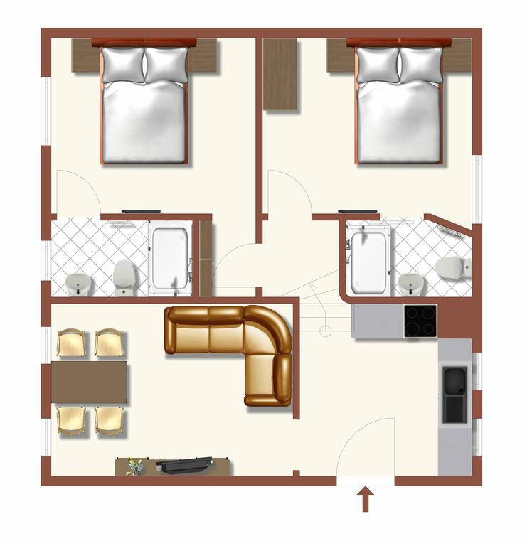 Appartement Kichelerhof Strass im Zillertal Kamer foto